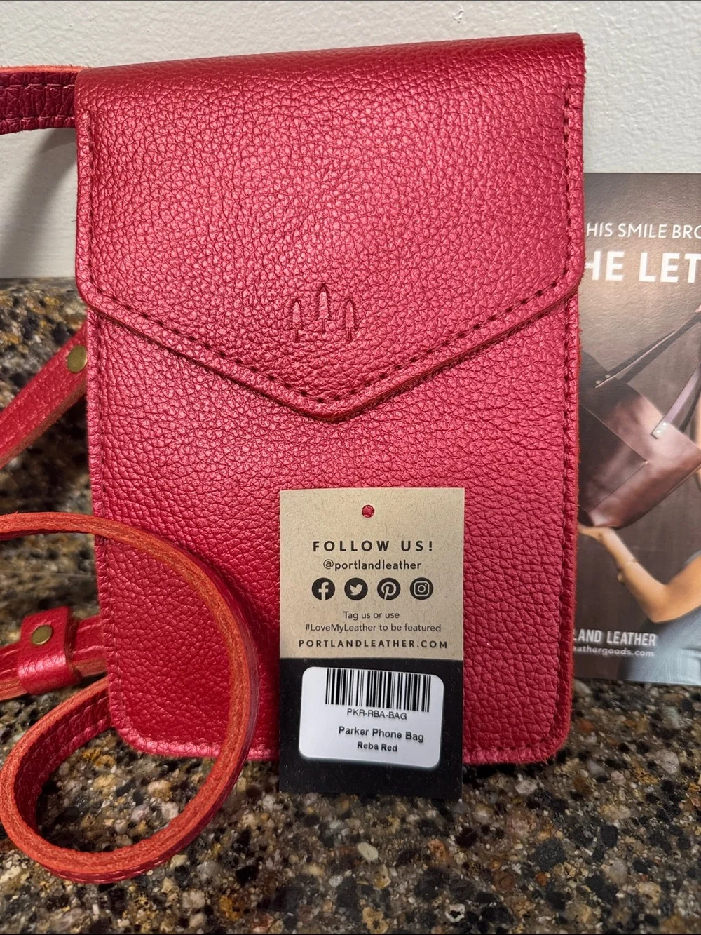 Portland Leather Parker Phone Bag NWT